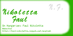 nikoletta faul business card